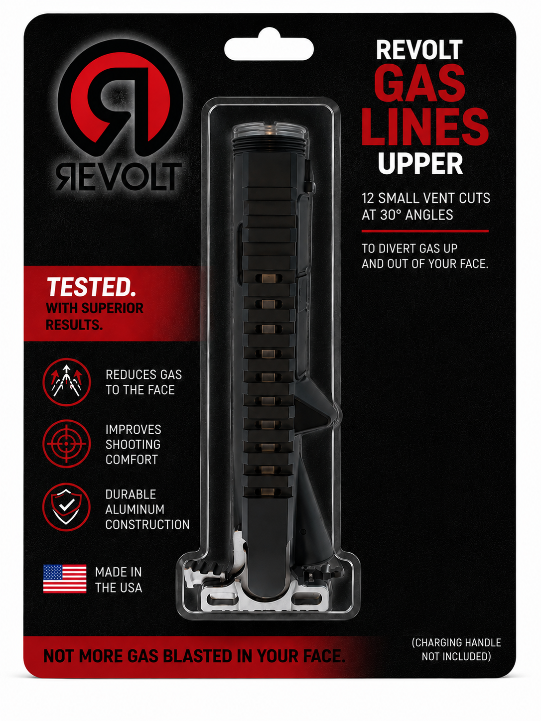 RevoltMfg AR15 Gas Lines Upper Receiver CMMG - No more gas suppressed!